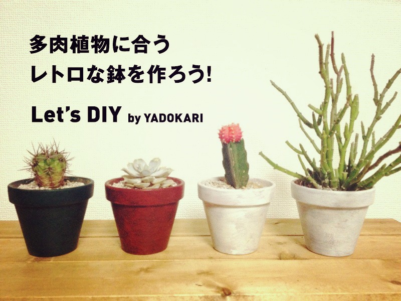 多肉植物に合うレトロな鉢を作ろう！ 〜Let’s DIY by YADOKARI〜