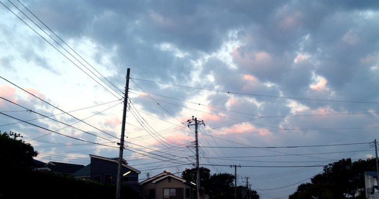 その頃の自宅前、朝7時