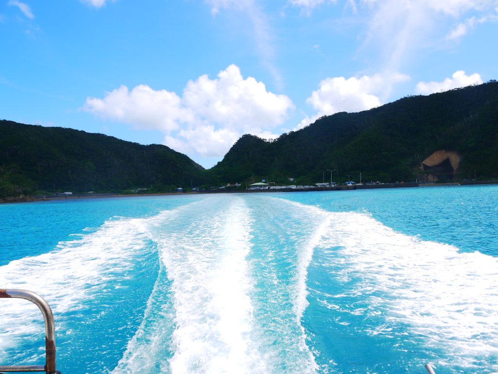 旅立つ前に海上タクシーから見た加計呂麻島の風景。早くも青い海が恋しい今日この頃です。