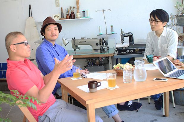 左から、桐谷晃司さん、YADOKARIさわだ、YADOKARIウエスギ