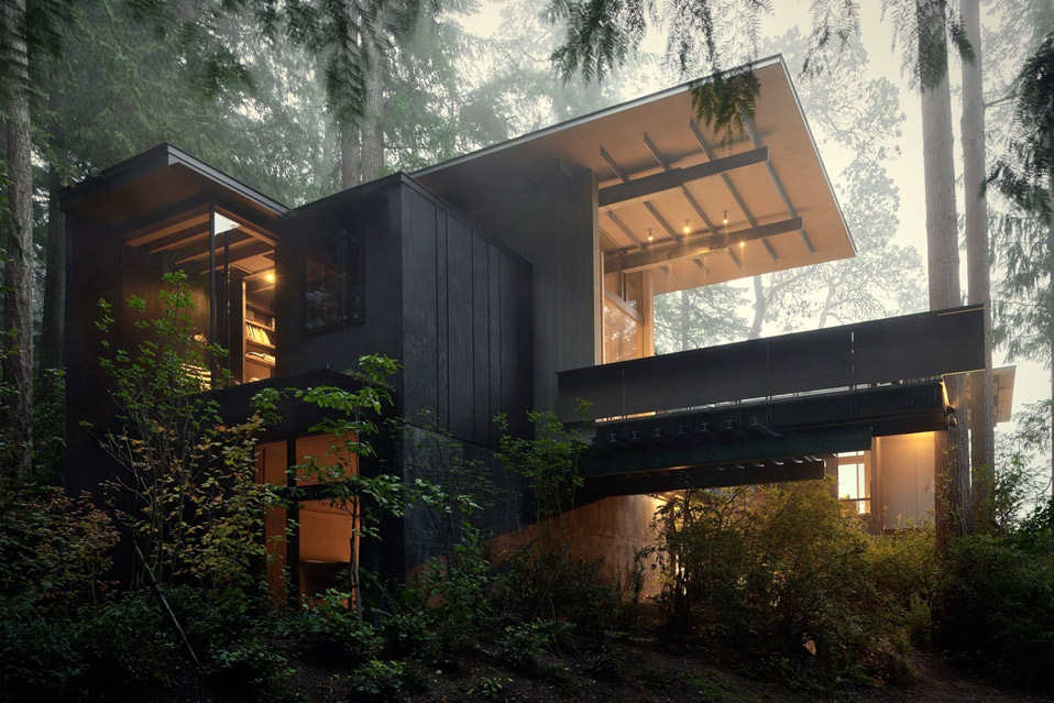 人気建築家のドリームハウスは森の中「Longbranch Cabin」