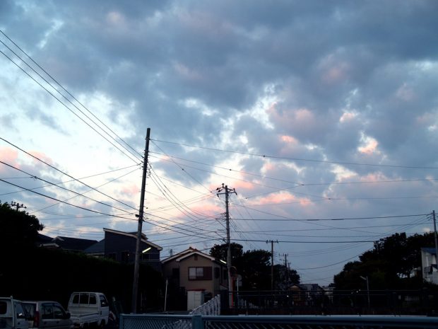 その頃の自宅前、朝7時