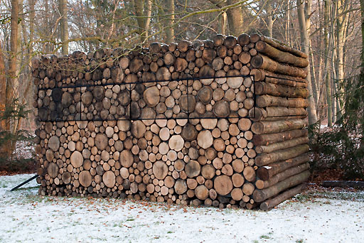Mobiles Blockhaus-Buero | log house office on wheels